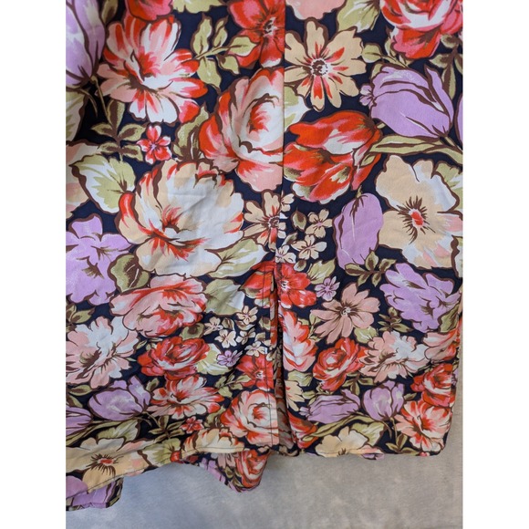 Lily Rose Junior's Size M Floral Midi Dress Smocked Puff Sleeve - Picture 4 of 8